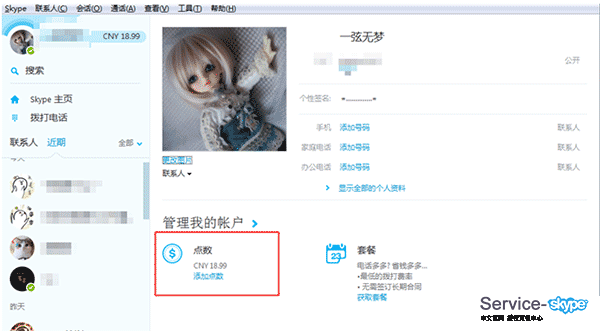 如何查詢我的skype點卡到賬情況、呼叫記錄及賬戶余額？