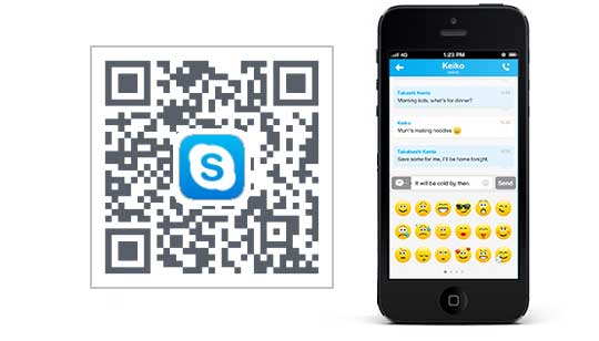 請用手機(jī)掃碼二維碼下載iphone版skype iphone版skype軟件下載